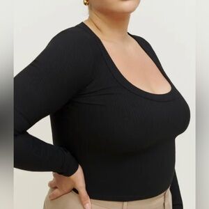 Reformation ribbed Paige knit too long sleeve